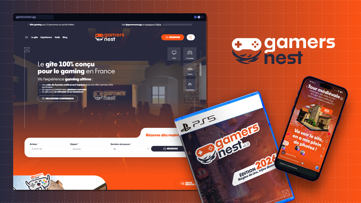 Aperçu graphique du projet Gamers Nest